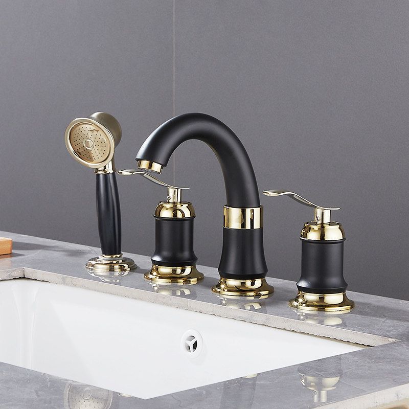 Contemporary Vessel Faucet Copper 2 Handles Low Arc Vessel Faucet for Home Clearhalo 'bathroom_sink_faucets' 'Conjunta de Baño y Conjunta de Grifo' 'Coronamiento de Baño y Dispositivo de Baño' 'Grifo del lavabo del baño' 'Hogar' 'home_improvement' 'home_improvement_bathroom_sink_faucets' 'Mejoras para el hogar' 1200x1200_1008b022-3f84-4d6a-b4b9-2ab76b1fd89a