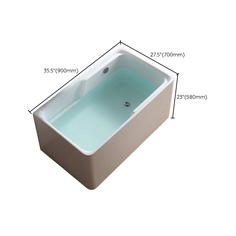 Rectangular Soaking Bathtub Antique Finish Acrylic Back to Wall Bath Tub Clearhalo 'Bathroom Remodel & Bathroom Fixtures' 'Bathtubs' 'Home Improvement' 'home_improvement' 'home_improvement_bathtubs' 'Showers & Bathtubs' 1200x1200_103cbb65-3272-4439-8c51-1b031f0605f9