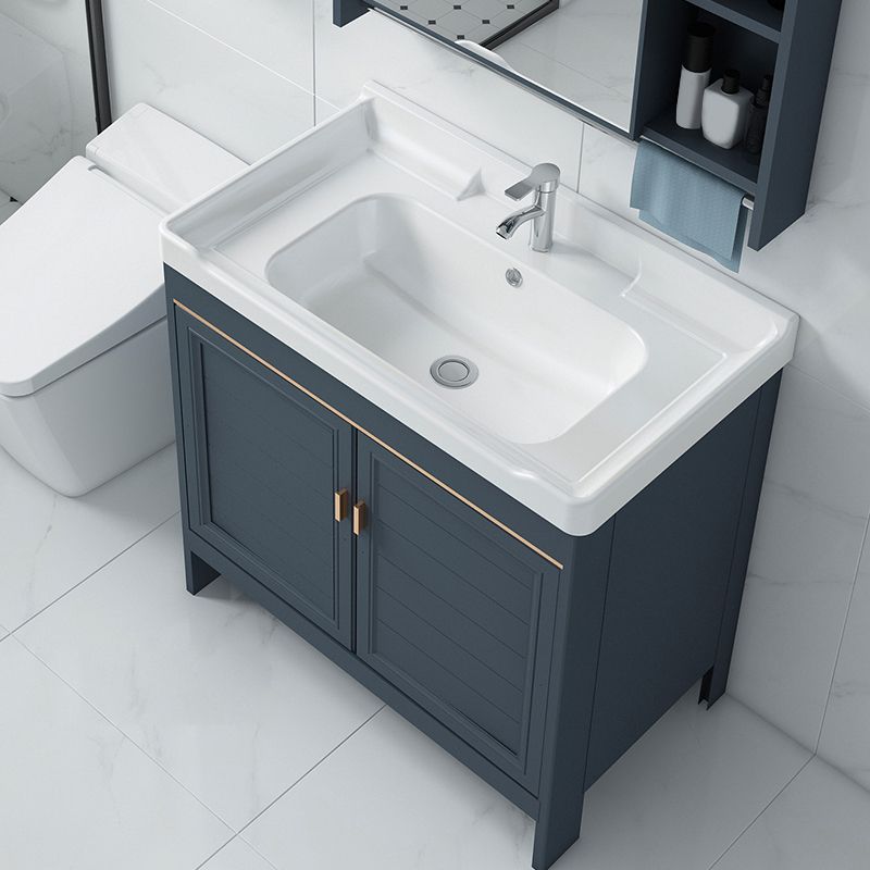 Modern Bathroom Vanity Set Single Freestanding 2 Doors Rectangular Sink Vanity Clearhalo 'Bathroom Remodel & Bathroom Fixtures' 'Bathroom Vanities' 'bathroom_vanities' 'Home Improvement' 'home_improvement' 'home_improvement_bathroom_vanities' 1200x1200_1045b048-f638-4c35-9f3d-47cdd2bd7ef8