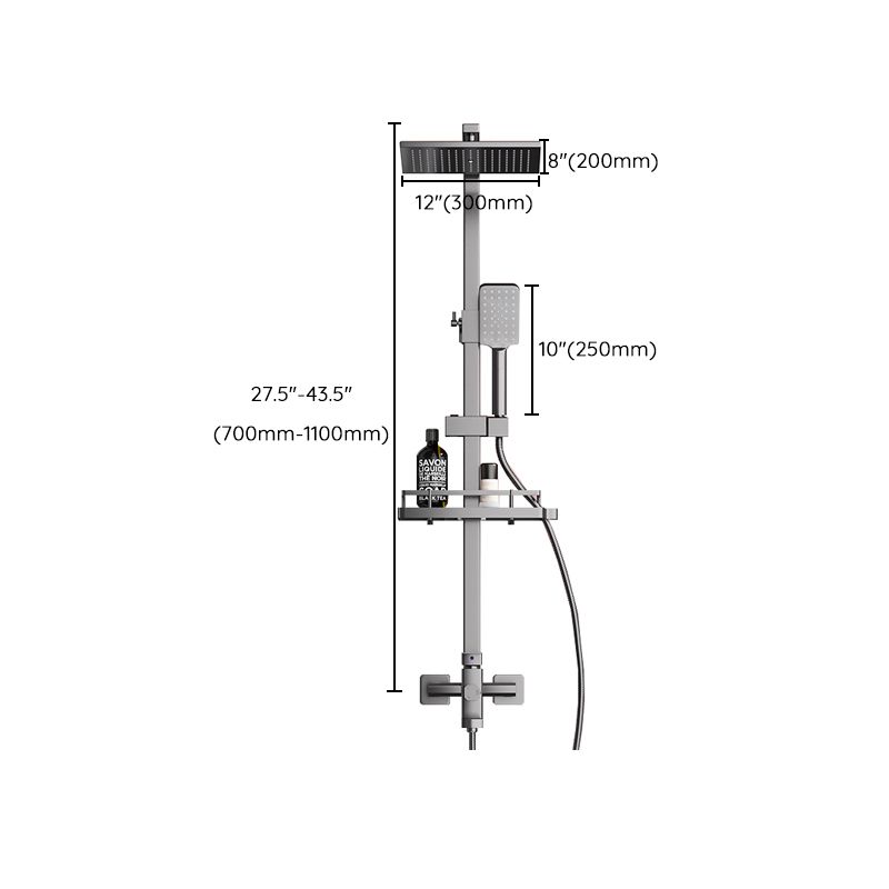 Modern Plain Shower Trim Temperature Control Slide Bar Included Shower System Clearhalo 'Bathroom Remodel & Bathroom Fixtures' 'Home Improvement' 'home_improvement' 'home_improvement_shower_faucets' 'Shower Faucets & Systems' 'shower_faucets' 'Showers & Bathtubs Plumbing' 'Showers & Bathtubs' 1200x1200_10566496-a5fa-4703-8f37-e45e28ea5a35