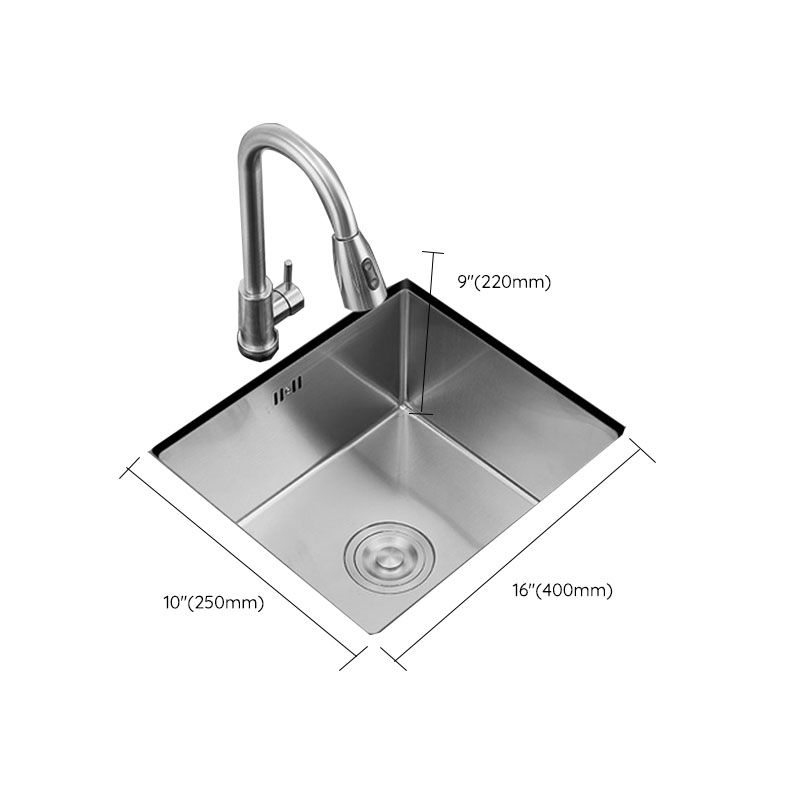 Contemporary Style Kitchen Sink Stainless Steel Kitchen Sink with Drain Assembly Clearhalo 'Home Improvement' 'home_improvement' 'home_improvement_kitchen_sinks' 'Kitchen Remodel & Kitchen Fixtures' 'Kitchen Sinks & Faucet Components' 'Kitchen Sinks' 'kitchen_sinks' 1200x1200_10646480-52c5-4029-954c-0f0d8027d799