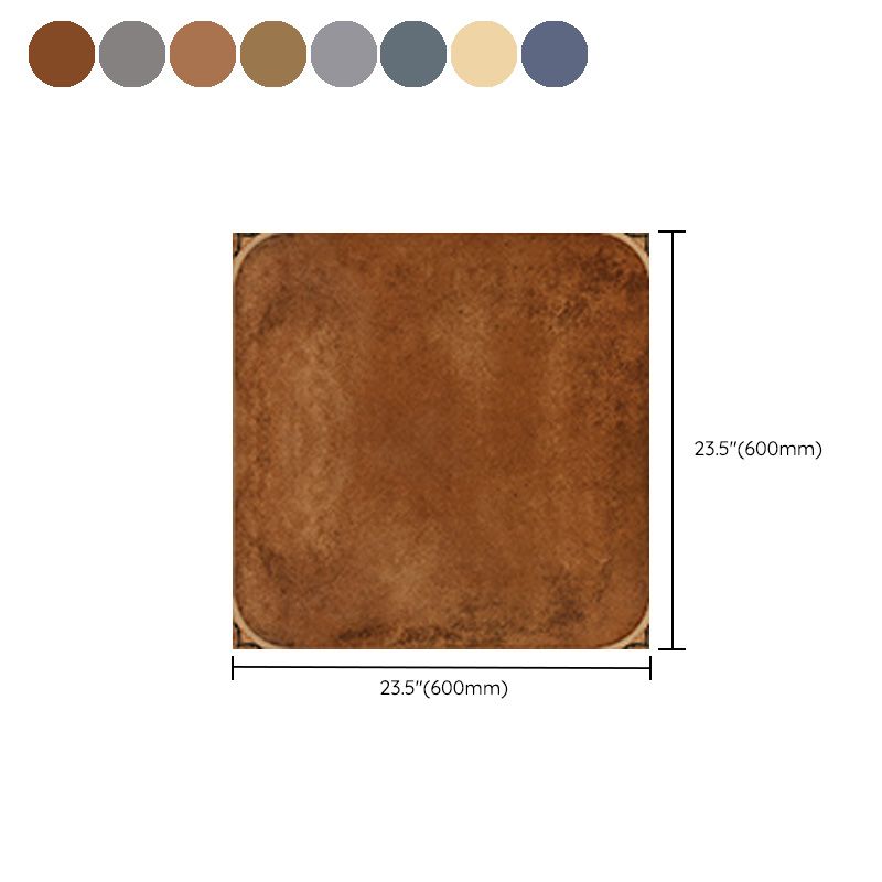 Vintage Square Singular Tile Brown Matte Tile for Drawing Room Clearhalo 'Floor Tiles & Wall Tiles' 'floor_tiles_wall_tiles' 'Flooring 'Home Improvement' 'home_improvement' 'home_improvement_floor_tiles_wall_tiles' Walls and Ceiling' 1200x1200_10727321-274f-4cbe-82e0-8109a765b1eb