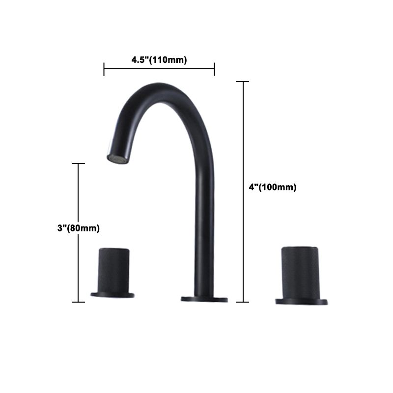 Circular 2-Handle Bathroom Faucet 3 Hole Widespread Bathroom Sink Faucet Clearhalo 'Bathroom Remodel & Bathroom Fixtures' 'Bathroom Sink Faucets' 'Bathroom Sinks & Faucet Components' 'bathroom_sink_faucets' 'Conjuntos de Torneiras de Lavatório e Banheiro' 'Home Improvement' 'home_improvement' 'home_improvement_bathroom_sink_faucets' 'Mobiliário Doméstico' 'Página inicial' 'Renovação e equipamento de casa de banho' 'Torneira para lavatório de banheiro' 1200x1200_10895b7c-8e17-4dc2-b83e-024189678fd5