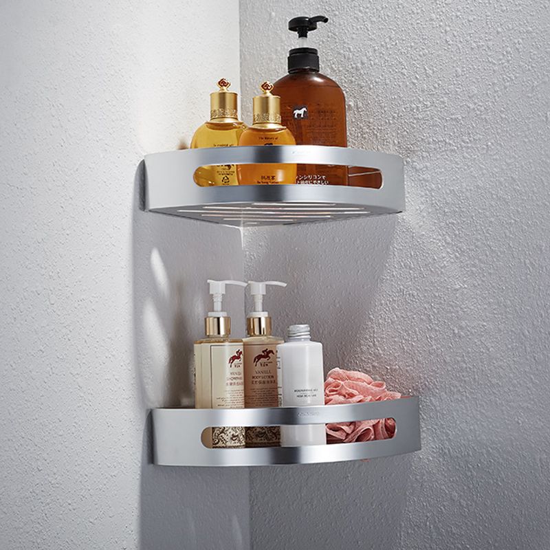 Contemporary Bathroom Accessory Set in Aluminum with Towel Bar/Bath Shelf Clearhalo 'Bathroom Hardware Sets' 'Bathroom Hardware' 'Bathroom Remodel & Bathroom Fixtures' 'bathroom_hardware_sets' 'Home Improvement' 'home_improvement' 'home_improvement_bathroom_hardware_sets' 1200x1200_109ae65e-dce8-4879-acc2-d0b2c8352846