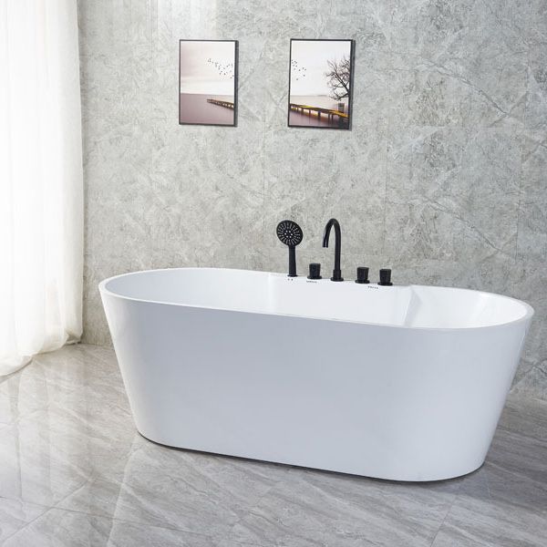 White Oval Bath Tub for Bathroom Soaking Stand Alone Tub with Drain Clearhalo 'Bathroom Remodel & Bathroom Fixtures' 'Bathtubs' 'Home Improvement' 'home_improvement' 'home_improvement_bathtubs' 'Showers & Bathtubs' 1200x1200_10a12c2c-dbcc-4c50-b218-435dae81dbda