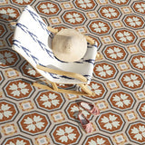 Square Interior Vinyl Flooring Peel and Stick Flower Print Waterproof Vinyl Flooring Clearhalo 'Flooring 'Home Improvement' 'home_improvement' 'home_improvement_vinyl_flooring' 'Vinyl Flooring' 'vinyl_flooring' Walls and Ceiling' 1200x1200_10c412d8-4469-444c-ac2a-743df5070479