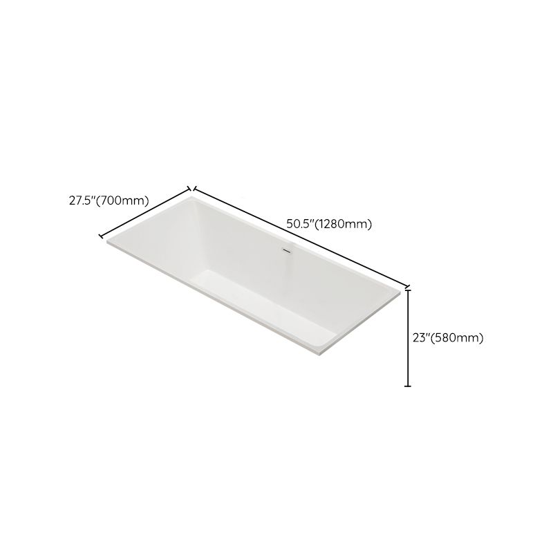 Modern Rectangle Acrylic Embedded Bathtub with Drain Bath Tub Clearhalo 'Bathroom Remodel & Bathroom Fixtures' 'Bathtubs' 'Home Improvement' 'home_improvement' 'home_improvement_bathtubs' 'Showers & Bathtubs' 1200x1200_10c94057-77fc-4311-8526-47d4264d8364