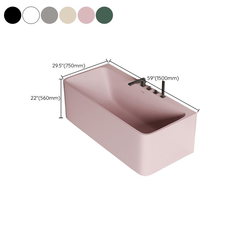 Modern Stone Soaking Bathtub Rectangle Back to Wall Bathtub With Faucet Clearhalo 'Bathroom Remodel & Bathroom Fixtures' 'Bathtubs' 'Home Improvement' 'home_improvement' 'home_improvement_bathtubs' 'Showers & Bathtubs' 1200x1200_10d147e5-3624-49c5-bd5e-e616ba263953