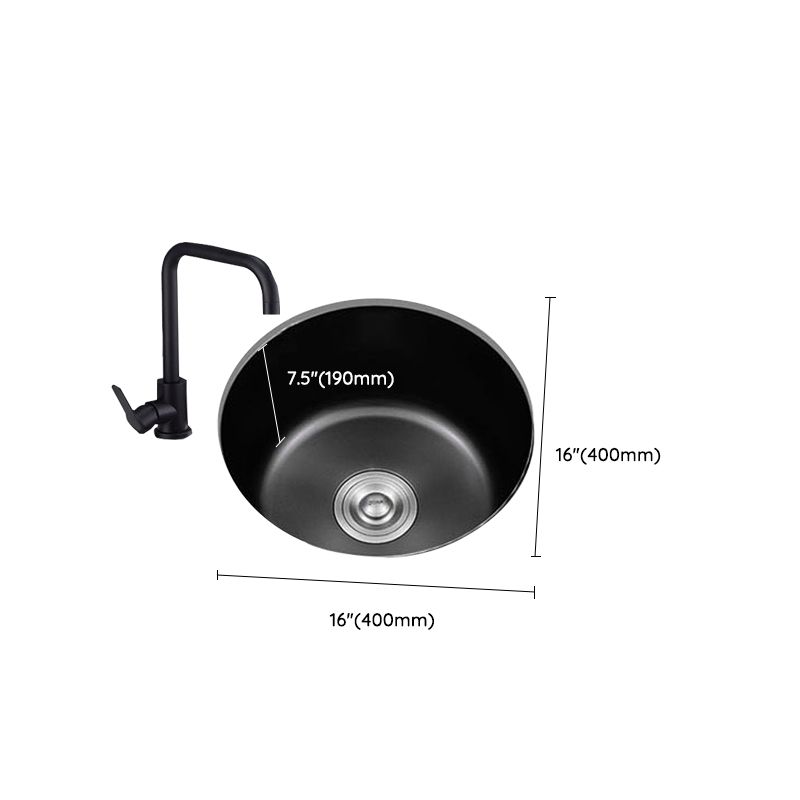 Contemporary Style Kitchen Sink Stainless Steel Round Drop-In Kitchen Sink Clearhalo 'Home Improvement' 'home_improvement' 'home_improvement_kitchen_sinks' 'Kitchen Remodel & Kitchen Fixtures' 'Kitchen Sinks & Faucet Components' 'Kitchen Sinks' 'kitchen_sinks' 1200x1200_10d6c2ff-8431-4790-9d19-96345ace8050