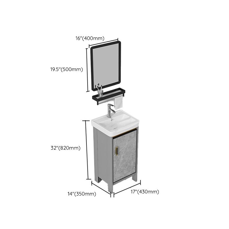 Bathroom Vanity Set Drawer Ceramic Sink Faucet Free Standing Vanity Set with Mirror Clearhalo 'Bathroom Remodel & Bathroom Fixtures' 'Bathroom Vanities' 'bathroom_vanities' 'Home Improvement' 'home_improvement' 'home_improvement_bathroom_vanities' 1200x1200_110fdbc7-1587-4859-beba-cd9b9349d1ca