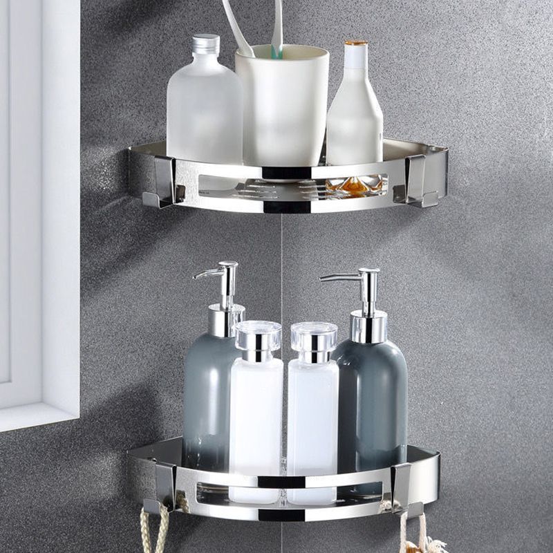 Modern Bath Hardware Set Paper Holder Bath Shelf Silver Bathroom Accessory Kit Clearhalo 'Bathroom Hardware Sets' 'Bathroom Hardware' 'Bathroom Remodel & Bathroom Fixtures' 'bathroom_hardware_sets' 'Home Improvement' 'home_improvement' 'home_improvement_bathroom_hardware_sets' 1200x1200_1152569c-e17e-4826-9550-d58e6bc2b553