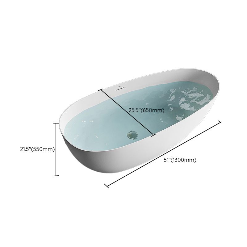 Soaking Stone Bathtub Antique Finish Oval Back to Wall Bath Tub Clearhalo 'Bathroom Remodel & Bathroom Fixtures' 'Bathtubs' 'Home Improvement' 'home_improvement' 'home_improvement_bathtubs' 'Showers & Bathtubs' 1200x1200_116c0c2e-1250-4924-a4c1-4924e0079387