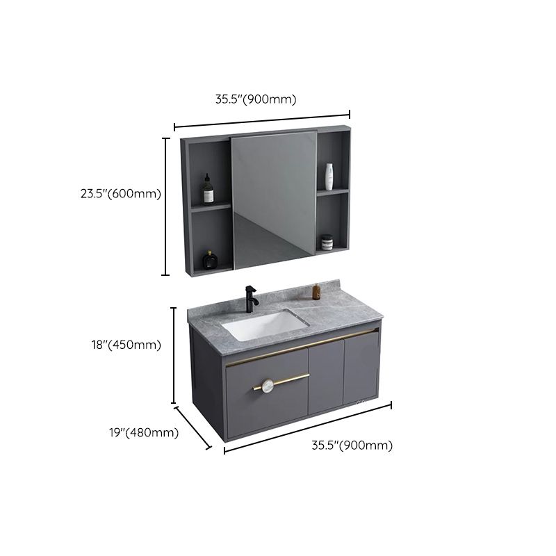 Wall Mount Bathroom Vanity Faucet Included Modern Bathroom Sink Vanity Clearhalo 'Bathroom Remodel & Bathroom Fixtures' 'Bathroom Vanities' 'bathroom_vanities' 'Home Improvement' 'home_improvement' 'home_improvement_bathroom_vanities' 1200x1200_11d23b22-22f6-4718-9604-f3e66133dd41