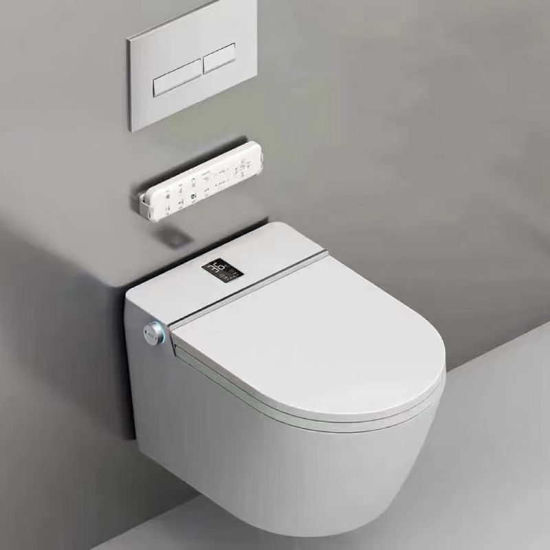 Simplicity Wall Mounted Bidet Elongated Foot Sensor Ceramic Heated Seat Clearhalo 'Bathroom Remodel & Bathroom Fixtures' 'Bidets' 'Home Improvement' 'home_improvement' 'home_improvement_bidets' 'Toilets & Bidets' 1200x1200_11e3c60f-85be-416b-832f-d601f82ee357