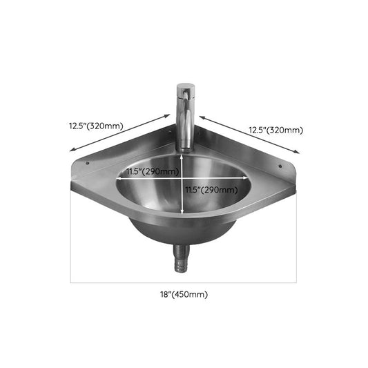 Modern Corner Sinks Metal Round with Faucet Wall Mount Bathroom Sink Clearhalo 'Bathroom Remodel & Bathroom Fixtures' 'Bathroom Sinks & Faucet Components' 'Bathroom Sinks' 'bathroom_sink' 'Home Improvement' 'home_improvement' 'home_improvement_bathroom_sink' 1200x1200_12063aa1-cf99-4589-8679-e12f24ba5cf7