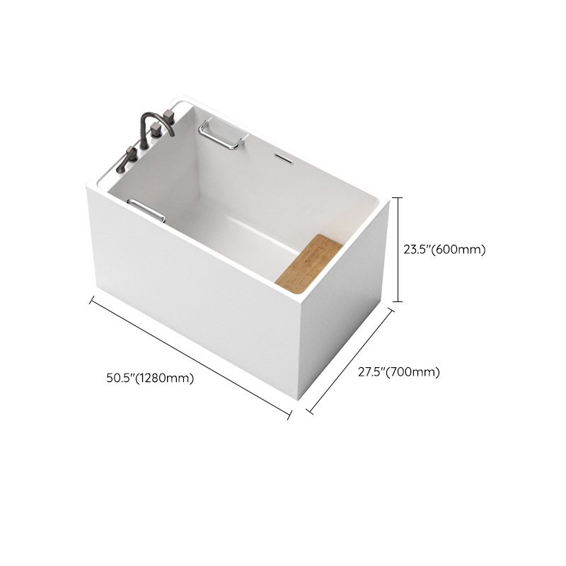 Modern Corner White Acrylic Bathtub Rectangle with Drain Bath Tub Clearhalo 'Bathroom Remodel & Bathroom Fixtures' 'Bathtubs' 'Home Improvement' 'home_improvement' 'home_improvement_bathtubs' 'Showers & Bathtubs' 1200x1200_120aae64-9dc3-4083-808e-44afa527c0fa