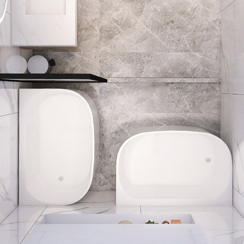 Modern Corner White Acrylic Bathtub Back to Wall with Drain Bath Tub Clearhalo 'Bathroom Remodel & Bathroom Fixtures' 'Bathtubs' 'Home Improvement' 'home_improvement' 'home_improvement_bathtubs' 'Showers & Bathtubs' 1200x1200_1211bc4a-5942-47cd-8007-b5f3c9ea80d6