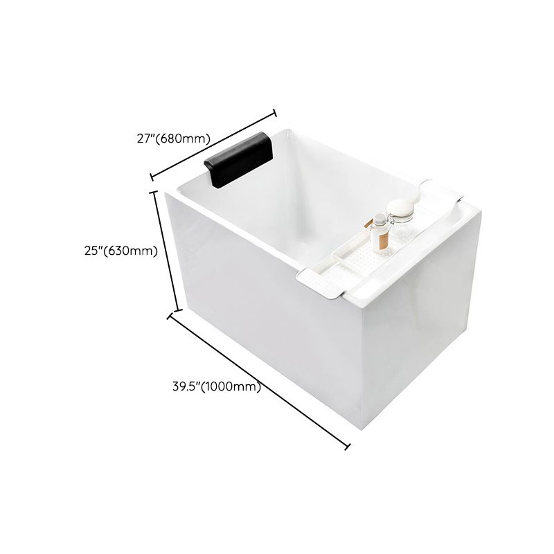 Back to Wall Soaking Bathtub Antique Finish Rectangular Acrylic Bath Tub Clearhalo 'Bathroom Remodel & Bathroom Fixtures' 'Bathtubs' 'Home Improvement' 'home_improvement' 'home_improvement_bathtubs' 'Showers & Bathtubs' 1200x1200_1271f819-297d-4650-a55d-3d71480695c3