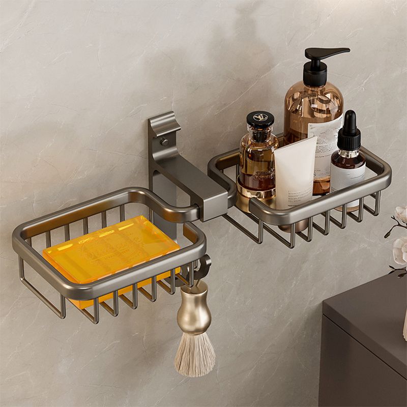 Modern Bath Hardware Set Bath Shelf Black/Silver/Grey Bathroom Hardware Set Clearhalo 'Bathroom Hardware Sets' 'Bathroom Hardware' 'Bathroom Remodel & Bathroom Fixtures' 'bathroom_hardware_sets' 'Home Improvement' 'home_improvement' 'home_improvement_bathroom_hardware_sets' 1200x1200_128c952e-09da-4bc3-a873-e9e0fe5a38ed