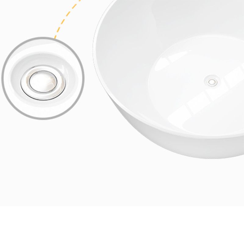 Acrylic Round Tub Soaking Freestanding Bathtub , 23.62-inch Tall Clearhalo 'Bathroom Remodel & Bathroom Fixtures' 'Bathtubs' 'Home Improvement' 'home_improvement' 'home_improvement_bathtubs' 'Showers & Bathtubs' 1200x1200_12979ab4-aea9-42e9-9f6e-ccfe7bad63f7