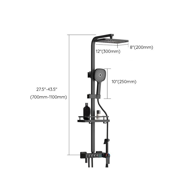 Modern Plain Shower System Thermostatic Slide Bar Included Shower Head Combo Clearhalo 'Bathroom Remodel & Bathroom Fixtures' 'Home Improvement' 'home_improvement' 'home_improvement_shower_faucets' 'Shower Faucets & Systems' 'shower_faucets' 'Showers & Bathtubs Plumbing' 'Showers & Bathtubs' 1200x1200_12ab3309-e450-4216-a951-9e57b393524c