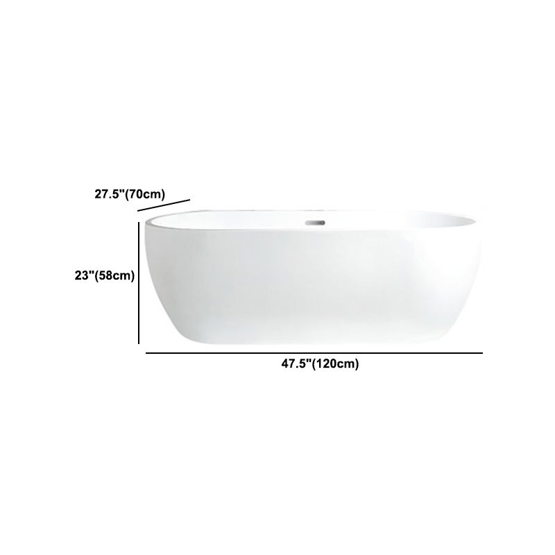 Modern White Acrylic Bath Tub Oval Freestanding Bathtub for Home Clearhalo 'Bathroom Remodel & Bathroom Fixtures' 'Bathtubs' 'Home Improvement' 'home_improvement' 'home_improvement_bathtubs' 'Showers & Bathtubs' 1200x1200_12c0c5f3-9d42-4908-807a-8376a7607010