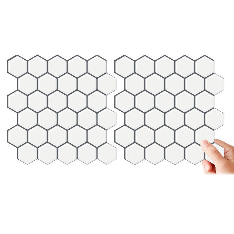 Peel and Stick Wall Tile Water Resistant Hexagonal PVC Peel and Stick Wall Tile Clearhalo 'Flooring 'Home Improvement' 'home_improvement' 'home_improvement_peel_stick_blacksplash' 'Peel & Stick Backsplash Tile' 'peel_stick_blacksplash' 'Walls & Ceilings' Walls and Ceiling' 1200x1200_12ef9e50-1483-433e-bef4-7119a56e92a8