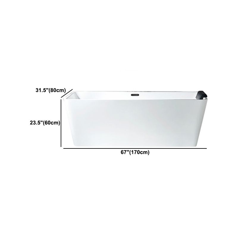 Modern Acrylic Home Bathtub Rectangular Freestanding Bath Tub in White Clearhalo 'Bathroom Remodel & Bathroom Fixtures' 'Bathtubs' 'Home Improvement' 'home_improvement' 'home_improvement_bathtubs' 'Showers & Bathtubs' 1200x1200_1307af8c-bba5-4863-9e32-a2aceaf078ac