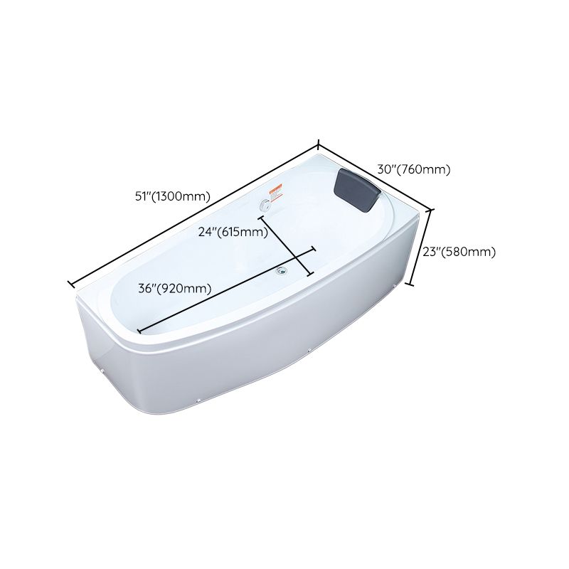 Modern Acrylic Tub Soaking Corner Bathtub in White , 22.83-inch Tall Clearhalo 'Bathroom Remodel & Bathroom Fixtures' 'Bathtubs' 'Home Improvement' 'home_improvement' 'home_improvement_bathtubs' 'Showers & Bathtubs' 1200x1200_131fc6f5-9a51-4cd4-872c-4560c86f2c82