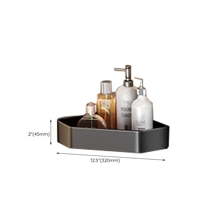 Contemporary Black Finish Bathroom Accessory Set with Bath Shelf/Towel Bar Clearhalo 'Bathroom Hardware Sets' 'Bathroom Hardware' 'Bathroom Remodel & Bathroom Fixtures' 'bathroom_hardware_sets' 'Home Improvement' 'home_improvement' 'home_improvement_bathroom_hardware_sets' 1200x1200_132dfb00-c84f-41fc-b1f7-bd816ea52bad