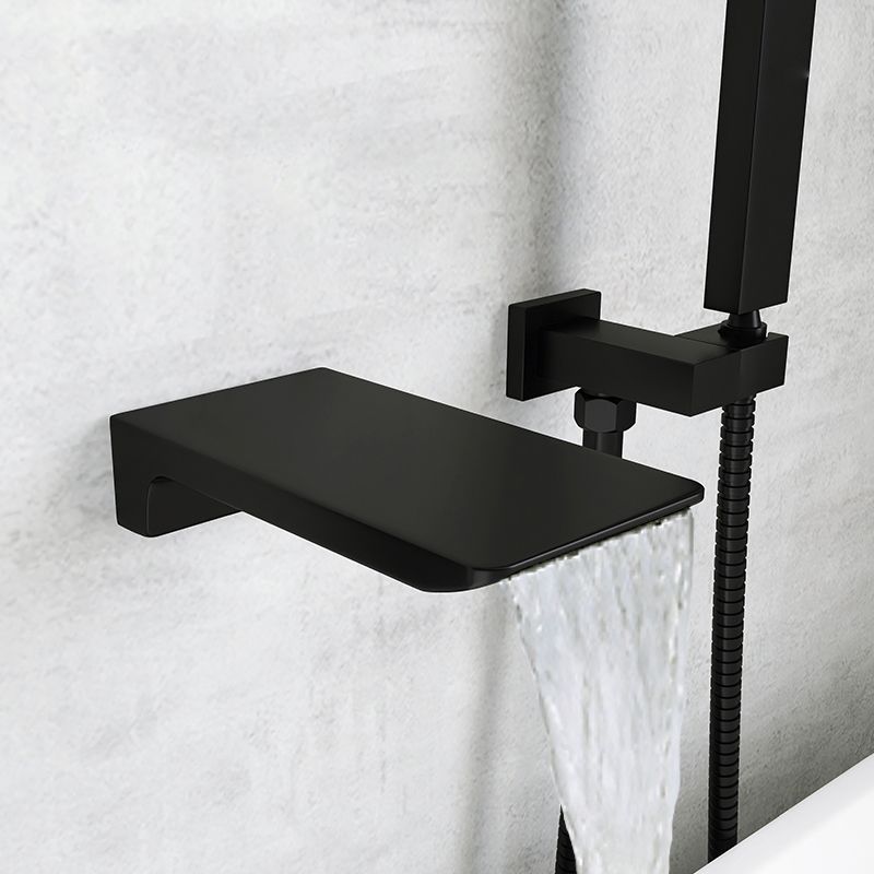 Modern Wall Mounted Metal Tub Filler Single Handle Bathroom Faucet Clearhalo 'Bathroom Remodel & Bathroom Fixtures' 'Bathtub Faucets' 'bathtub_faucets' 'Home Improvement' 'home_improvement' 'home_improvement_bathtub_faucets' 1200x1200_136a6bdd-f4c7-47ad-8c52-61875bec3e4f