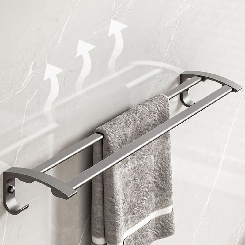 Modern Bathroom Accessory Kit Grey Towel Bar Bath Shelf Bathroom Hardware Clearhalo 'Bathroom Hardware Sets' 'Bathroom Hardware' 'Bathroom Remodel & Bathroom Fixtures' 'bathroom_hardware_sets' 'Home Improvement' 'home_improvement' 'home_improvement_bathroom_hardware_sets' 1200x1200_137bbe5d-8181-4636-975e-f3d4a8356d1b