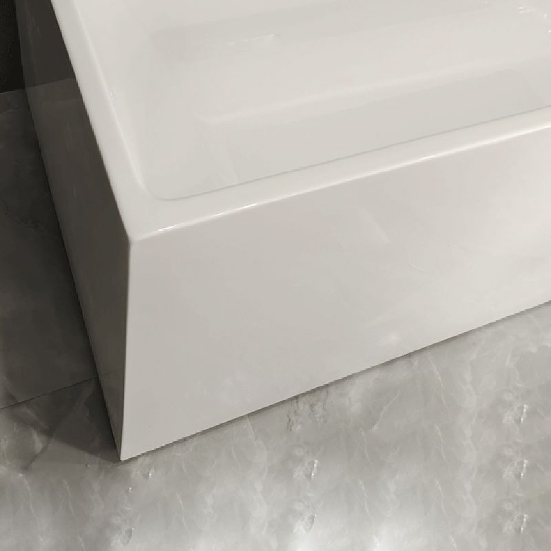 Modern Style Acrylic Rectangular Tub White Bath Tub with Internal Drain Clearhalo 'Bathroom Remodel & Bathroom Fixtures' 'Bathtubs' 'Home Improvement' 'home_improvement' 'home_improvement_bathtubs' 'Showers & Bathtubs' 1200x1200_1380bcce-0378-4c0b-b423-251afa9ef995