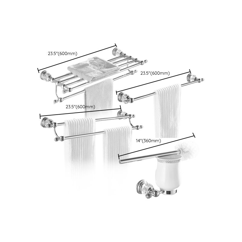 Modern Bathroom Accessories Hardware Set Silver Accessories Hardware Set Clearhalo 'Bathroom Hardware Sets' 'Bathroom Hardware' 'Bathroom Remodel & Bathroom Fixtures' 'bathroom_hardware_sets' 'Home Improvement' 'home_improvement' 'home_improvement_bathroom_hardware_sets' 1200x1200_13876cb8-038d-4545-8374-e5d788ae5409