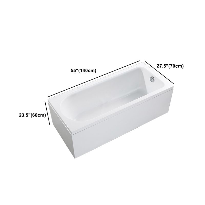 Modern Acrylic Home Bathtub Freestanding Rectangular Tub in White Clearhalo 'Bathroom Remodel & Bathroom Fixtures' 'Bathtubs' 'Home Improvement' 'home_improvement' 'home_improvement_bathtubs' 'Showers & Bathtubs' 1200x1200_13a47527-6296-4c8e-b2ed-7c35ae9bcc61