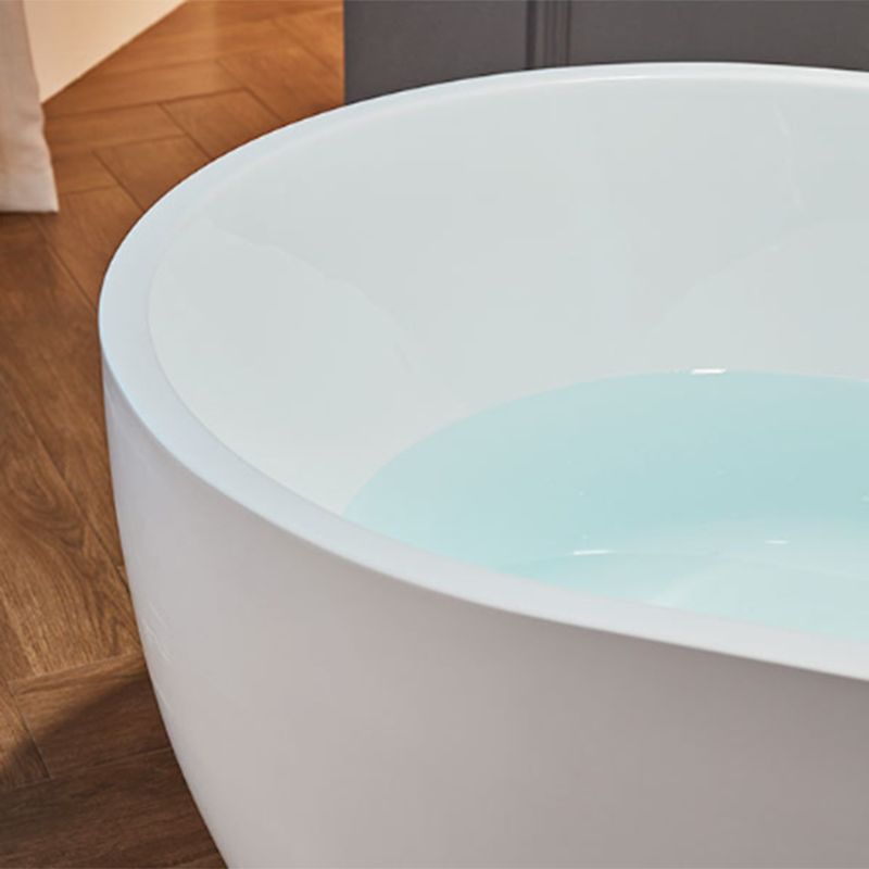 Modern Oval Bath Tub White Acrylic Bathtub with Faucet for Bathroom Clearhalo 'Bathroom Remodel & Bathroom Fixtures' 'Bathtubs' 'Home Improvement' 'home_improvement' 'home_improvement_bathtubs' 'Showers & Bathtubs' 1200x1200_13a62eab-7ee1-4f36-a40f-d88674ca959d