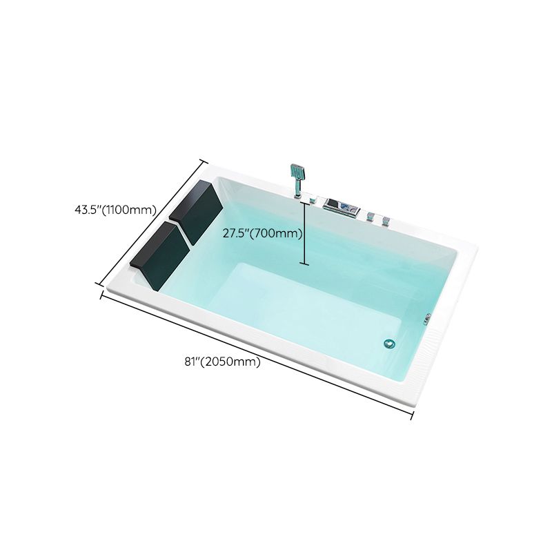 Rectangle Modern White Embedded Bathtub Acrylic with Drain Bath Tub and Overflow Hole Clearhalo 'Bathroom Remodel & Bathroom Fixtures' 'Bathtubs' 'Home Improvement' 'home_improvement' 'home_improvement_bathtubs' 'Showers & Bathtubs' 1200x1200_13b12fdb-3db5-4bdb-8986-229bdc04d509