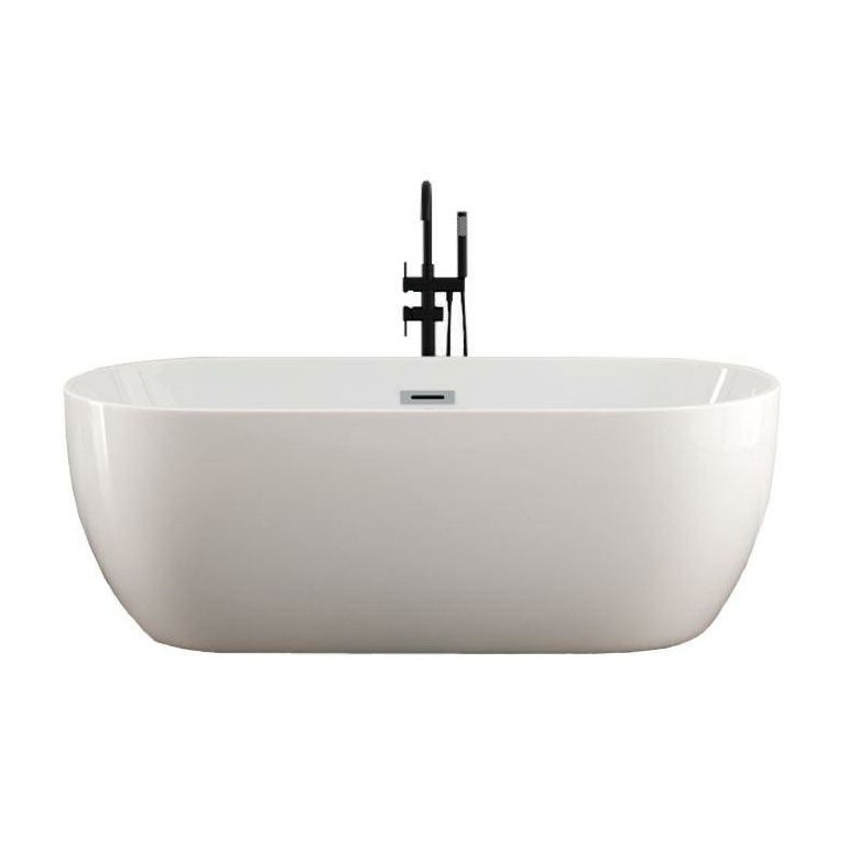 Modern Style Freestanding Soaking Bathtub Oval Acrylic Bathtub for Bathroom Clearhalo 'Bathroom Remodel & Bathroom Fixtures' 'Bathtubs' 'Home Improvement' 'home_improvement' 'home_improvement_bathtubs' 'Showers & Bathtubs' 1200x1200_13c6427b-f6e8-4f7b-9380-b9b086799ea8