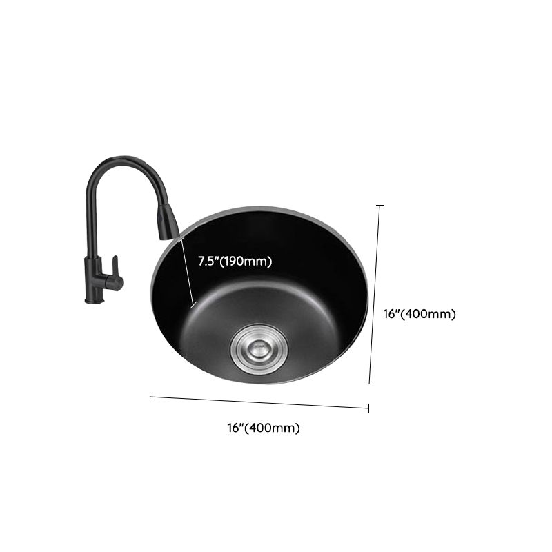 Contemporary Style Kitchen Sink Stainless Steel Round Drop-In Kitchen Sink Clearhalo 'Home Improvement' 'home_improvement' 'home_improvement_kitchen_sinks' 'Kitchen Remodel & Kitchen Fixtures' 'Kitchen Sinks & Faucet Components' 'Kitchen Sinks' 'kitchen_sinks' 1200x1200_13cd64d2-8b76-4296-88ff-9a18245c0840