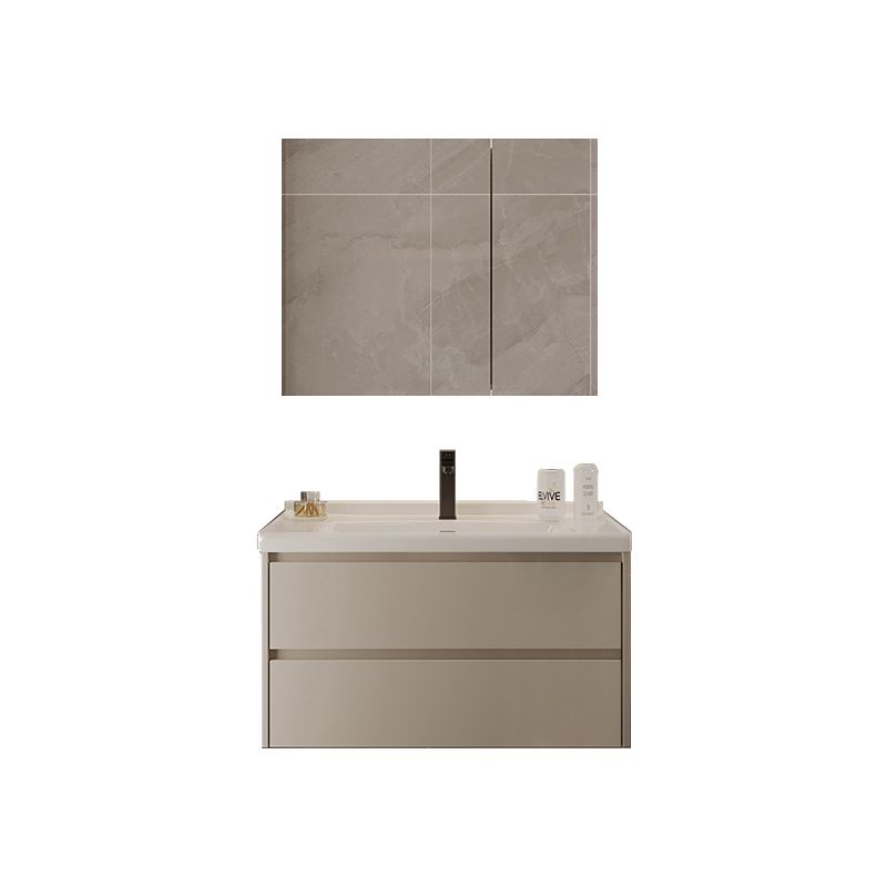 Wall Mount Bathroom Vanity Modern Glass Single-Sink Rectangular Vanity Set Clearhalo 'Bathroom Remodel & Bathroom Fixtures' 'Bathroom Vanities' 'bathroom_vanities' 'Home Improvement' 'home_improvement' 'home_improvement_bathroom_vanities' 1200x1200_13d4e94f-191d-4616-9354-f6227f8eb8c8