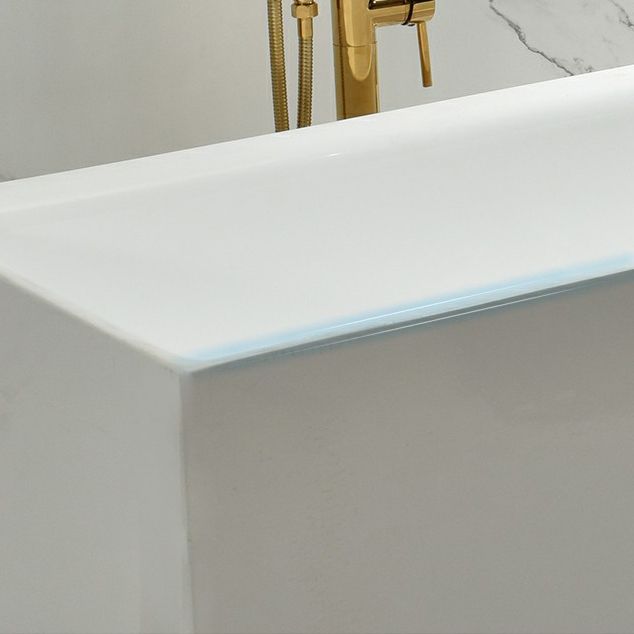 Acrylic Freestanding Bathtub Modern Rectangle Bathtub with Center Drain Clearhalo 'Bathroom Remodel & Bathroom Fixtures' 'Bathtubs' 'Home Improvement' 'home_improvement' 'home_improvement_bathtubs' 'Showers & Bathtubs' 1200x1200_13d6609c-0607-464f-a393-784c43429f82