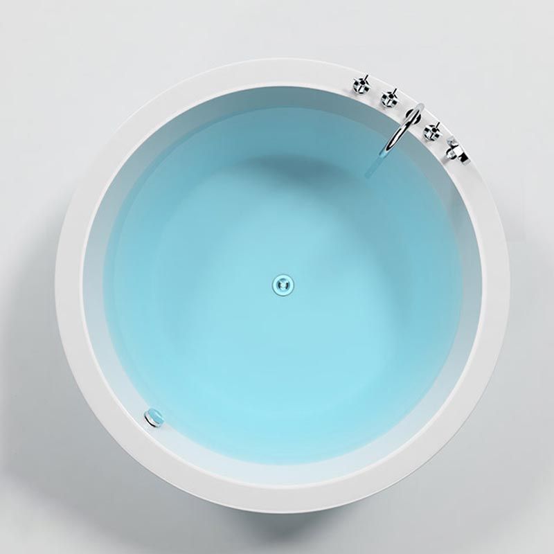 Modern Round Drop-in Bath Tub Acrylic Soaking Bathtub in White Clearhalo 'Bathroom Remodel & Bathroom Fixtures' 'Bathtubs' 'Home Improvement' 'home_improvement' 'home_improvement_bathtubs' 'Showers & Bathtubs' 1200x1200_13e6eee5-fb31-4397-982d-db13c73688ed