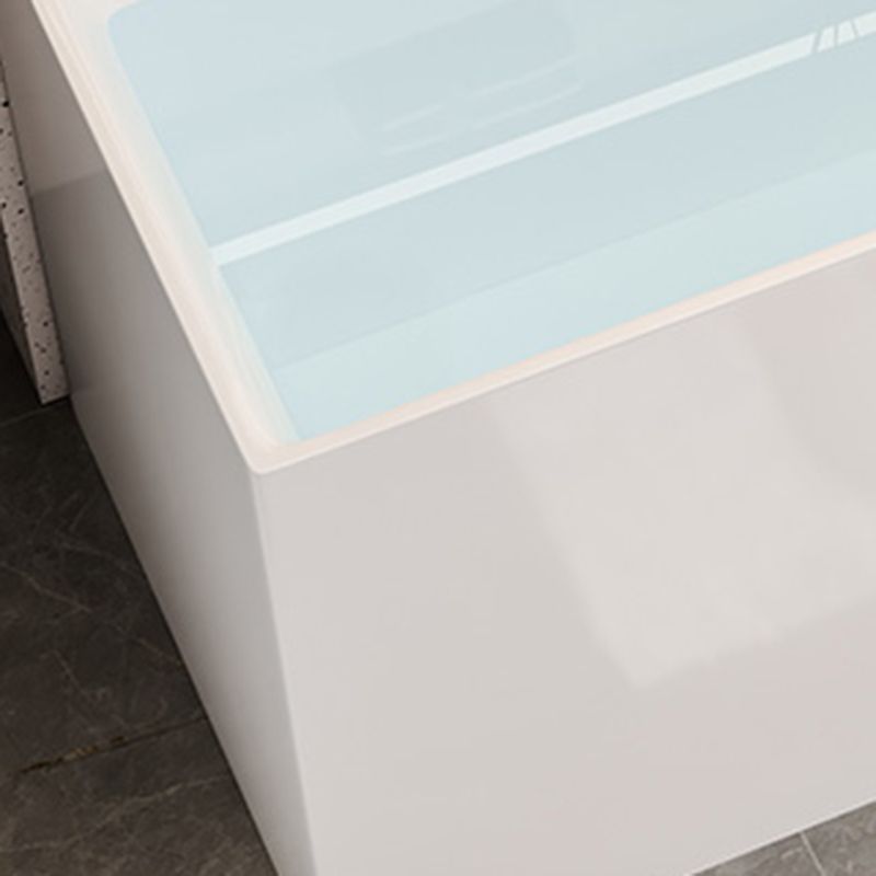 Modern Acrylic Rectangular Soaking Bathtub 26.77" Tall White Bathtub Clearhalo 'Bathroom Remodel & Bathroom Fixtures' 'Bathtubs' 'Home Improvement' 'home_improvement' 'home_improvement_bathtubs' 'Showers & Bathtubs' 1200x1200_13f7a97a-5c97-4218-bdce-31c804e0a7c9