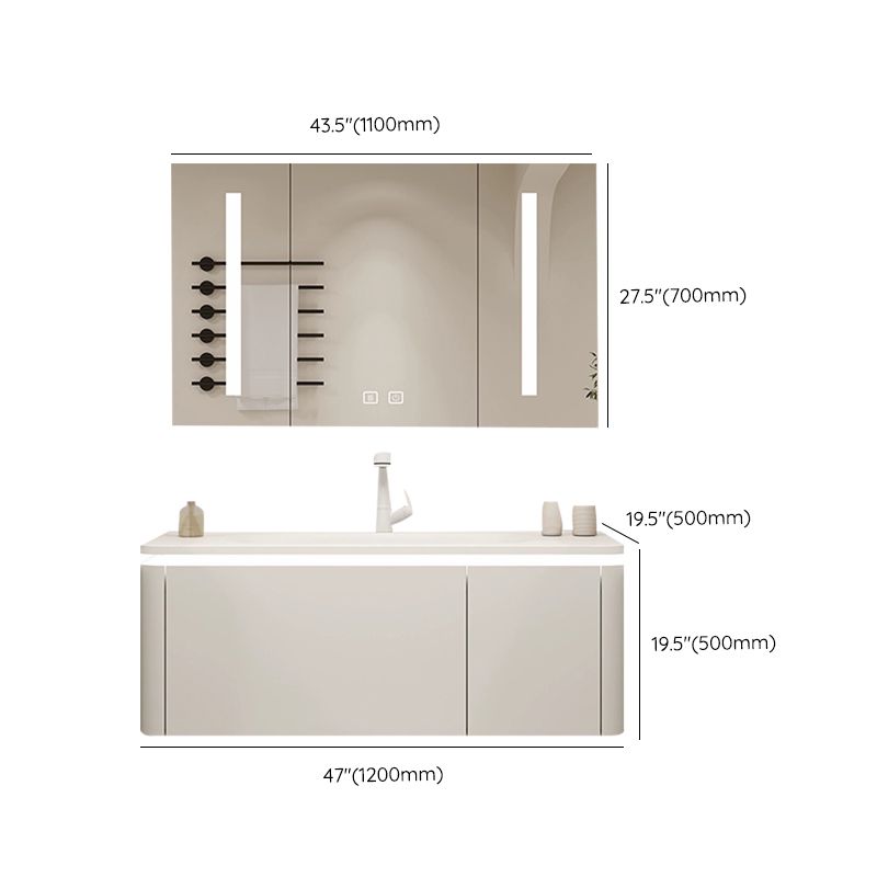 Stone Modern Mirror Included Bathroom Sink Vanity in White with Doors Drawers Clearhalo 'Bathroom Remodel & Bathroom Fixtures' 'Bathroom Vanities' 'bathroom_vanities' 'Home Improvement' 'home_improvement' 'home_improvement_bathroom_vanities' 1200x1200_1405acd6-4a51-4909-82eb-1c26545f6bc1