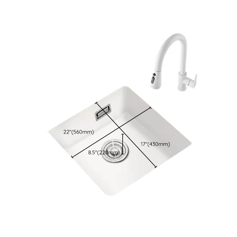 Kitchen Ceramic Sink White Pull-out Faucet Anti-spill Rectangular Sink Clearhalo 'Home Improvement' 'home_improvement' 'home_improvement_kitchen_sinks' 'Kitchen Remodel & Kitchen Fixtures' 'Kitchen Sinks & Faucet Components' 'Kitchen Sinks' 'kitchen_sinks' 1200x1200_140e7e47-88de-4a58-b6e3-5532743fd786