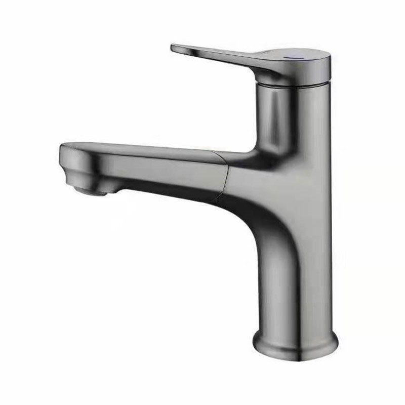 Modern Style Vessel Sink Faucet Lever Handle Copper Retractable Low Arc Vessel Faucet Clearhalo 'bathroom_sink_faucets' 'Conjunta de Baño y Conjunta de Grifo' 'Coronamiento de Baño y Dispositivo de Baño' 'Grifo del lavabo del baño' 'Hogar' 'home_improvement' 'home_improvement_bathroom_sink_faucets' 'Mejoras para el hogar' 1200x1200_1411c7e4-33b8-4947-9aaf-390889e779ad