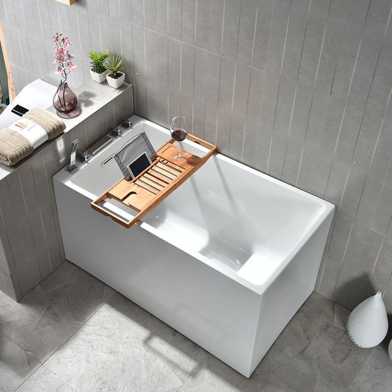 Acrylic Soaking Bathtub Antique Finish Rectangular Bathtub (Shelf not Included) Clearhalo 'Bathroom Remodel & Bathroom Fixtures' 'Bathtubs' 'Home Improvement' 'home_improvement' 'home_improvement_bathtubs' 'Showers & Bathtubs' 1200x1200_1421a421-66cb-4ea5-a33d-b737d4530db7