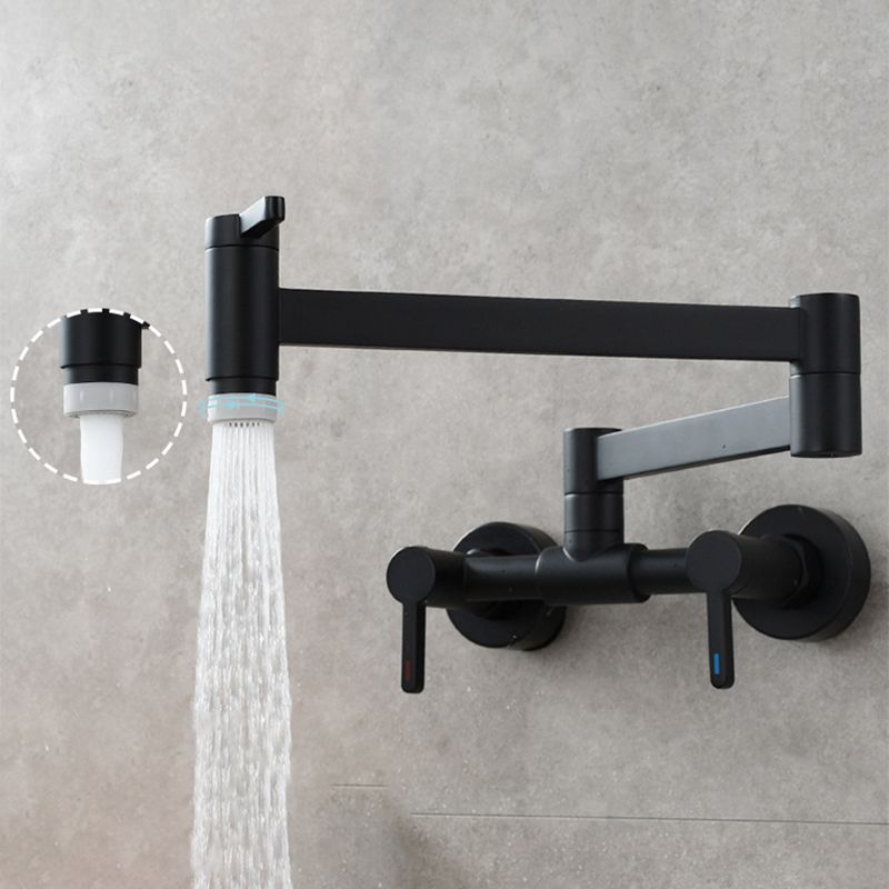 Modern Pull Down 2-Handle Pot Filler Low Profile Wall-mounted Faucet Clearhalo 'Home Improvement' 'home_improvement' 'home_improvement_kitchen_faucets' 'Kitchen Faucets' 'Kitchen Remodel & Kitchen Fixtures' 'Kitchen Sinks & Faucet Components' 'kitchen_faucets' 1200x1200_14283c66-0045-4595-843c-7c85588d28f2