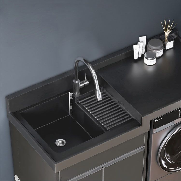 Freestanding Metal Modern Bathroom Vanity Set with Sink Faucet Clearhalo 'Bathroom Remodel & Bathroom Fixtures' 'Bathroom Vanities' 'bathroom_vanities' 'Home Improvement' 'home_improvement' 'home_improvement_bathroom_vanities' 1200x1200_145154bc-9af8-4a4b-adc9-d5e58f575c7b