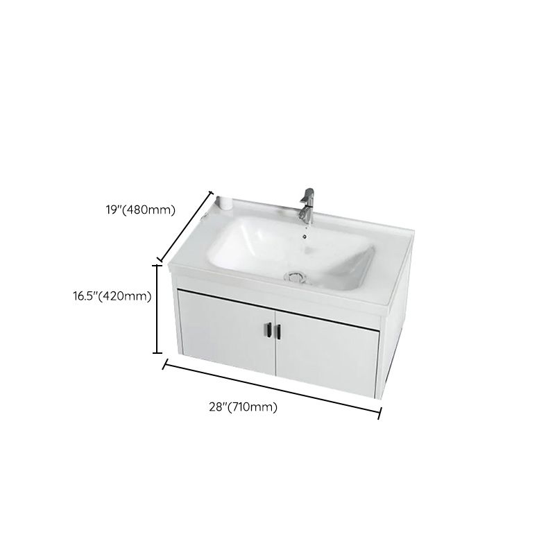 Wall-mounted Bathroom Vanity Modern Single-Sink Space Saver Vanity Clearhalo 'Bathroom Remodel & Bathroom Fixtures' 'Bathroom Vanities' 'bathroom_vanities' 'Home Improvement' 'home_improvement' 'home_improvement_bathroom_vanities' 1200x1200_14516ee0-2df6-4d33-a6c2-c274954e2c21